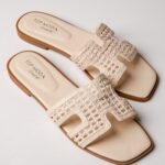 Coastal Ease Ivory Comfort Slide Sandals