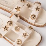 Sailor Shell Double Strap Ivory Sandal