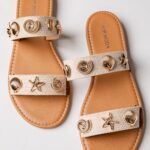 Marina Shell Embellished Slide Sandal