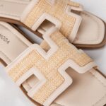 Hamptons Escape Ivory Slide Sandals