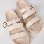 Drift Away Ivory Strap Sandals