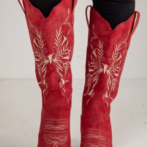 Always A Step Ahead Red Western Boots